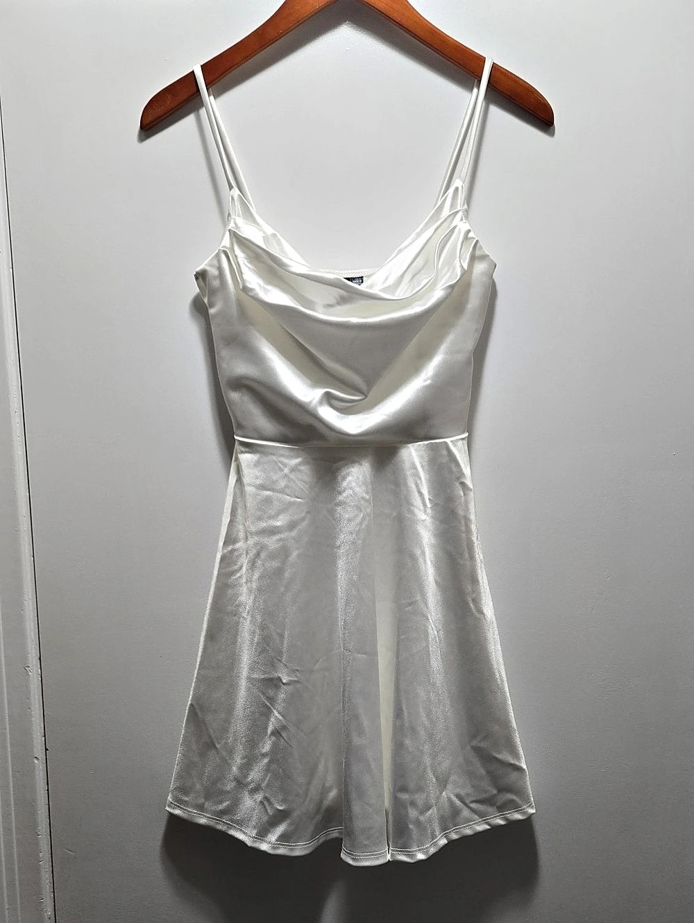 Windsor Adorable Allure Satin Skater Dress Ivory Medium